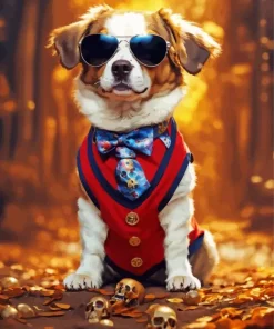 Cavalier King Charles Spaniel With Sunglasses Diamond Painting