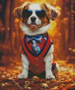 Cavalier King Charles Spaniel With Sunglasses Diamond Painting