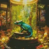 Chameleon In A Glass Jar Diamond Painting