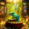 Chameleon In A Glass Jar Diamond Painting