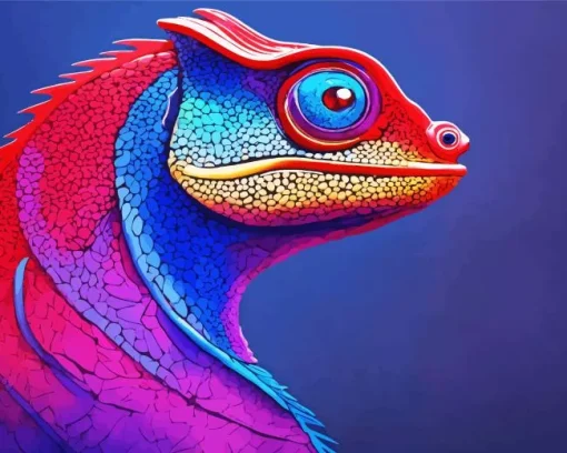 Chameleon Side Profile Diamond Painting