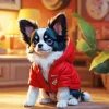 Chihuahua In A Red Jacket Diamond Painting