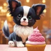 Chihuahua With A Cupcake Diamond Painting