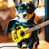 Chihuahua With Guitar Diamond Painting