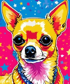 Chihuahua With Stars Diamond Painting