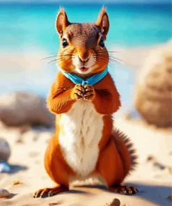 Chipmunk In The Beach Diamond Painting