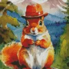 Chipmunk With Hat Diamond Painting