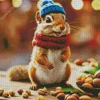 Chipmunk With Nuts Diamond Painting