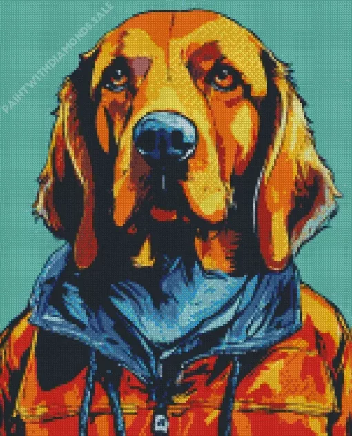 Coonhound In A Jacket Diamond Painting