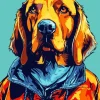 Coonhound In A Jacket Diamond Painting