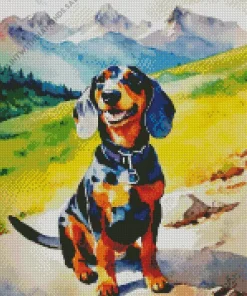 Coonhound Puppy Diamond Painting