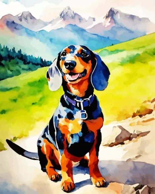 Coonhound Puppy Diamond Painting