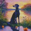 Coonhound Silhouette Diamond Painting