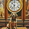 Coonhound With A Big Clock Diamond Painting