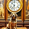 Coonhound With A Big Clock Diamond Painting