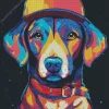 Coonhound With A Cap Diamond Painting