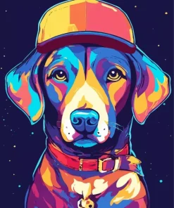 Coonhound With A Cap Diamond Painting