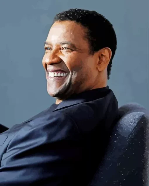 Denzel Washington Smiling Diamond Painting