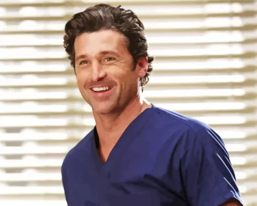 Derek Shepherd Smiling Diamond Painting