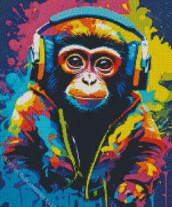 Dj Monkey Diamond Painting