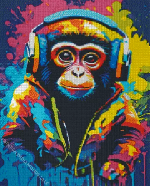 Dj Monkey Diamond Painting