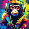 Dj Monkey Diamond Painting