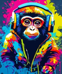 Dj Monkey Diamond Painting