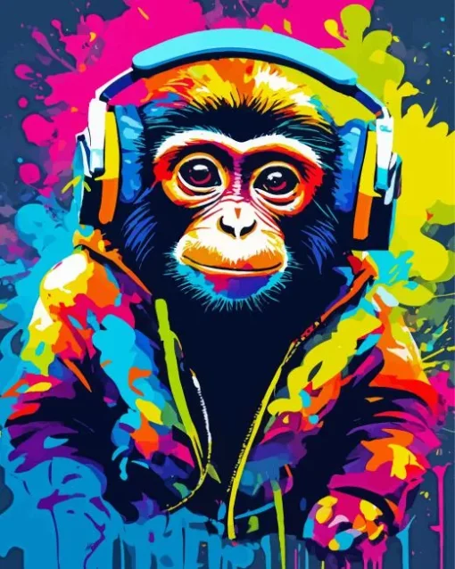 Dj Monkey Diamond Painting