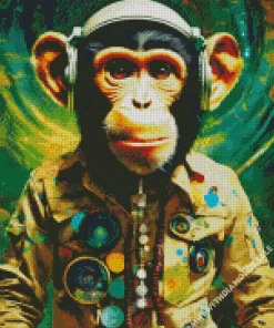 Dj Monkey Art Diamond Painting