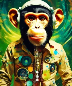 Dj Monkey Art Diamond Painting