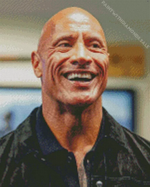 Dwayne Johnson Smiling Diamond Painting