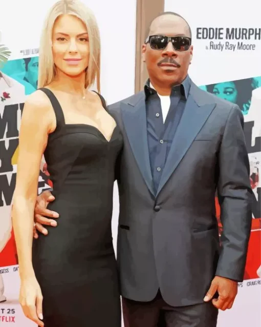 Eddie Murphy And His Wife Diamond Painting