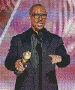 Eddie Murphy With Award Diamond Painting