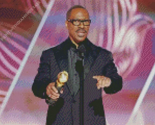 Eddie Murphy With Award Diamond Painting