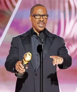 Eddie Murphy With Award Diamond Painting