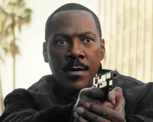 Eddie Murphy With Gun Diamond Painting