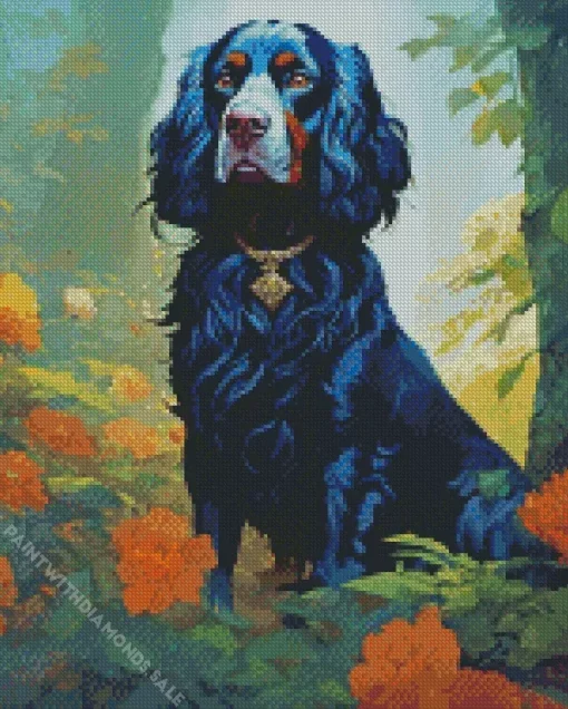 English Cocker Spaniel In Forest Diamond Painting