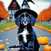 English Cocker Spaniel In Halloween Custom Diamond Painting