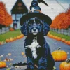 English Cocker Spaniel In Halloween Custom Diamond Painting