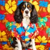 English Cocker Spaniel In Hawaiin Shirt Diamond Painting