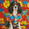 English Cocker Spaniel In Hawaiin Shirt Diamond Painting