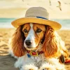 English Cocker Spaniel In The Beach Diamond Painting