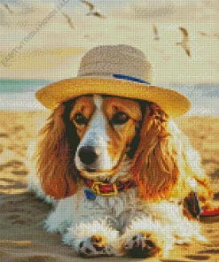 English Cocker Spaniel In The Beach Diamond Painting