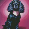 English Cocker Spaniel With Crown Diamond Painting