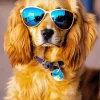 English Cocker Spaniel With Sunglasses Diamond Painting