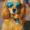 English Cocker Spaniel With Sunglasses Diamond Painting