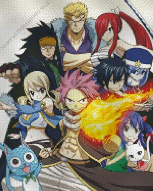 Fairy Tail Characters Diamond Painting