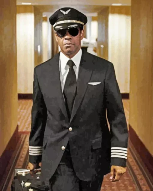 Flight Denzel Washington Diamond Painting