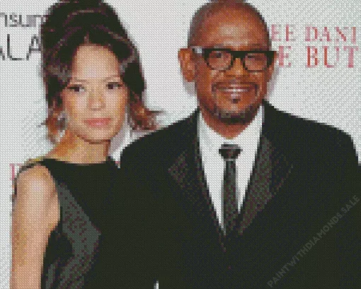 Forest Whitaker With His Wife Diamond Painting