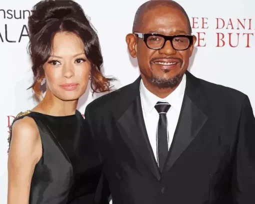 Forest Whitaker With His Wife Diamond Painting